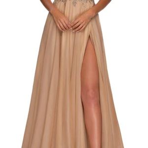 COPY - LaFemme Size 12 Chiffon Evening Gown - WORN FOR A FEW HRS.